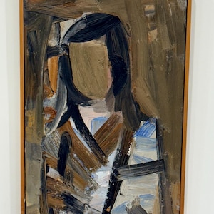 Swedish oil paintong Eve Eriksson (1910-1992)Original,Vintage Mid -Century,Signed.