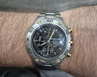 Rare Epsilon Alba Seiko Titanium Chronograph Watch - Etsy