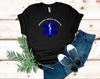 Emergency Medical Technician T-Shirt, EMT Star of Life Shirt, First Responder Gift, Paramedic T-Shirt, EMT Appreciation Gift