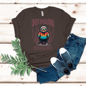 Écoutez T-shirt de grand-mère, chemise de grand-mère drôle et sarcastique, cadeau de grand-mère cool, t-shirt de la vie trop courte pour suivre les règles