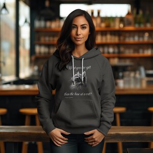 Cat Hoodie, Cat Lover Hoodie, Charles Dickens Quote &#39;What Greater Gift&#39;, Elegant Cat Art Design