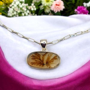 Dendritic Agate Sterling Silver Necklace