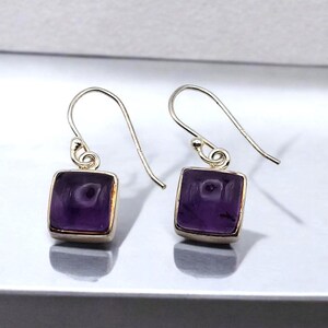 Amethyst Sterling Silver Dangle Earrings