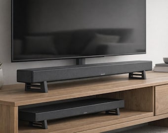 Denon DHT Soundbar Riser Stand | Low Profile TV Clearance Lift | 25mm / 50mm / 75mm | 120–140mm Depth Options