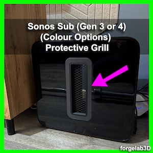 EXTRA STRONG! 2 x Sonos Sub Gen 3 Gen 4 Grill Protector - child proof honeycomb - available in various colours!