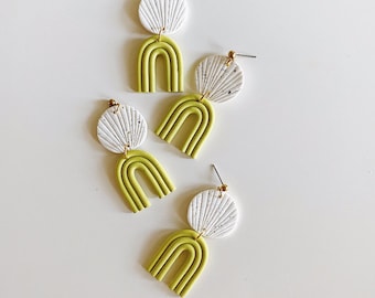 Nell earrings in chartreuse