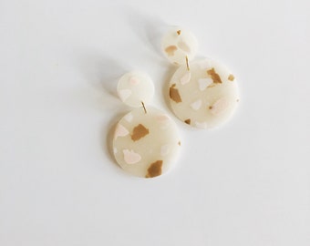 Paloma Earrings in Nude Terrazzo