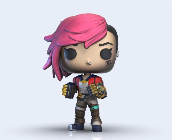 Arcane Set Jinx & Vi Funko Pop Figure, League of Legends Arcane Set Jinx & Vi Funko Pop Figure, League of Legends