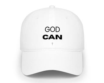 God Can Cap | Christian Faith Baseball Cap, Minimalist Scripture Hat