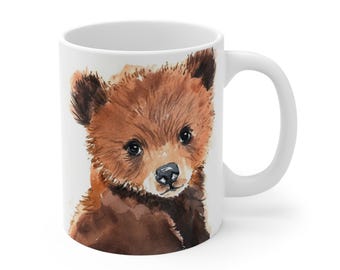 Watercolor Baby Bear Coffee Mug | Ceramic Cup