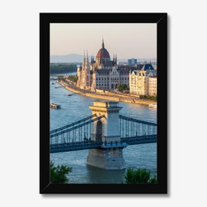 Budapest Fine Art Print | Chain Bridge & Parliament Photo | Budapest Landscape Photography - Danube River Wall Art - Hungary Travel Decor