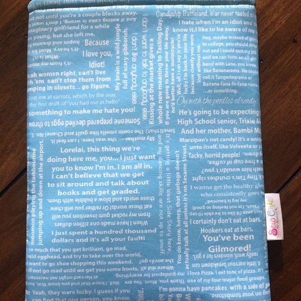 PRE ORDER Gilmore Girls Quotes Book Sleeve, Kindle Sleeve, Book Holder