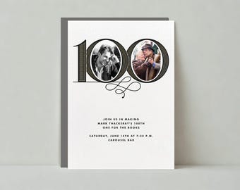 Milestone Birthday Party Invitation | Milestone, 100s, Formal, Landmark, 100th |Paperless Post Customizable Template | Instant Download