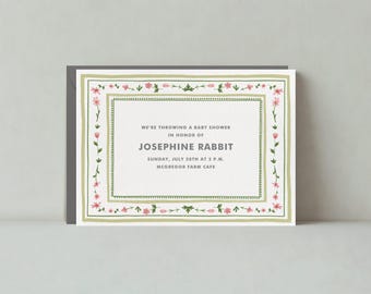 Paperless Post Customizable Baby Shower Invitation Template | Boho, Cheerful And Vibrant | Flowers, Cottagecore | Instant Download