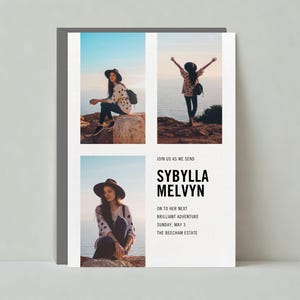 Modello di invito per festa di addio personalizzabile Paperless Post / Foto, Carta, Guscio d'uovo, Semplice, Bianco / Download immediato