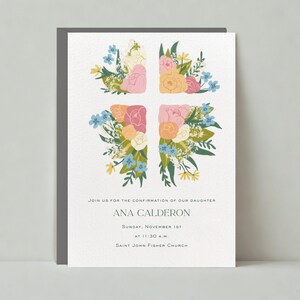 Paperless Post Anpassbare Konfirmation Party Einladung Vorlage | Natur, Frühling, Blumen, Schön, Bunt | Sofort Download