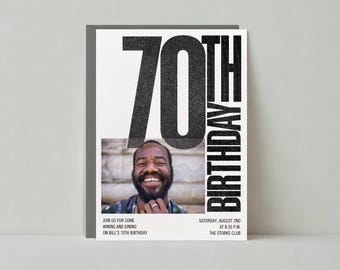 Paperless Post Anpassbare Meilenstein Geburtstagsparty Einladung Vorlage | Geburtstag, große Schrift, Meilenstein | Sofort Download