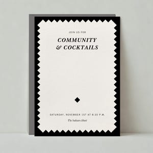Papierloze post aanpasbare werk happy hour-uitnodigingssjabloon | Modern | Professionele drankjes, receptie | Direct downloaden