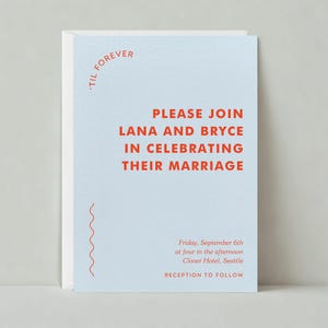 Papierloze post aanpasbare sjabloon huwelijksuitnodiging | Vet en typografisch | Moderne huwelijksuitnodiging | Direct downloaden