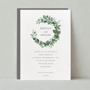 Papierloze post aanpasbare sjabloon huwelijksuitnodiging | Boho, illustratief | Aquarel | Direct downloaden