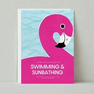 Paperless Post Anpassbare Pool-Party Einladung Vorlage | Illustrativ | Sommer Unterhaltsam, Pool, Hot Pink | Sofort Download