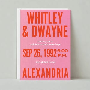 Papierloze post aanpasbare moderne sjabloon voor huwelijksuitnodiging | Vet en typografisch | Huwelijksuitnodiging | Direct downloaden