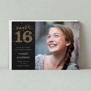 Modello di invito per festa dei 16 anni personalizzabile Paperless Post / Compleanno per bambini, 16°, Foto, Sedici anni, Cuore / Download immediato