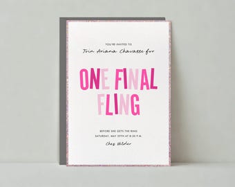 Bachelorette Party Invitation | Bold And Typographic | Sparkle |Paperless Post Customizable Template | Instant Download