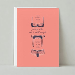 Plantilla de invitación personalizable para despedida de soltera sin papel / Novia, bodas, despedidas de soltera, novia, lencería / Descarga instantánea