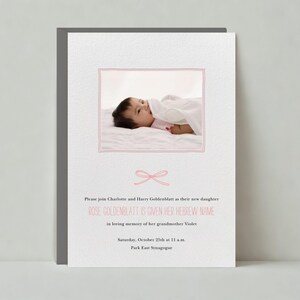 Modèle personnalisable de nom de bébé et d'invitation Bris sans papier | Classique et élégant, simple et minimaliste | Téléchargement instantané