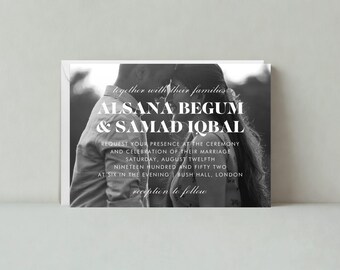 Paperless Post Customizable Wedding Invitation Template | Simple And Minimal | Minimal, Photo, White | Instant Download