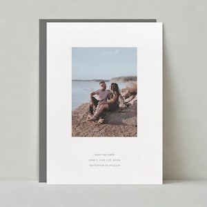 Plantilla personalizable para guardar la fecha de boda sin papel / Audaz y tipográfica, simple y minimalista, moderna / Descarga instantánea