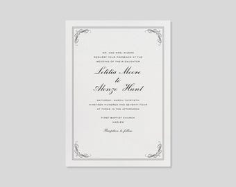 Paperless Post Customizable Wedding Invitation Template | Classic And Elegant, Calligraphy | Border, Formal | Instant Download