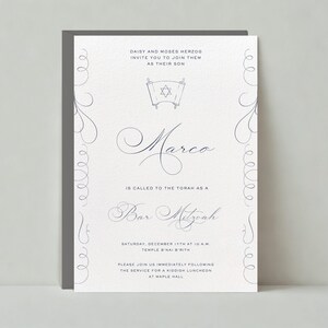 Papierloze post aanpasbare sjabloon voor bar- en vleermuis mitswa-feest | Illustratief | Illustraties, joods | Direct downloaden