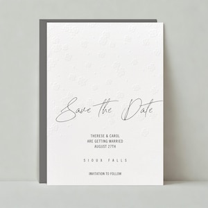 Papierloze post aanpasbare bruiloft-save-the-date-sjabloon | Gedurfd en typografisch, eenvoudig en minimaal | Script, bloemen | Direct downloaden