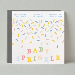 Paperless Post Anpassbare Babypartyeinladungsvorlage | Grafisch, Illustrativ | Streusel | Sofort Download