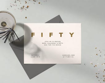 Milestone Birthday Party Invitation Template | Simple And Minimal, Modern | Instant Download, Customizable | Milestone