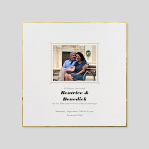 Invitación de aniversario / Simple y minimalista, moderna / Marco, tradicional / Plantilla personalizable / Descarga instantánea