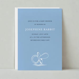 Paperless Post Anpassbare Babypartyeinladungsvorlage | Fröhlich und lebendig | Binky, Baby, Schlicht, Schnulli | Sofort Download