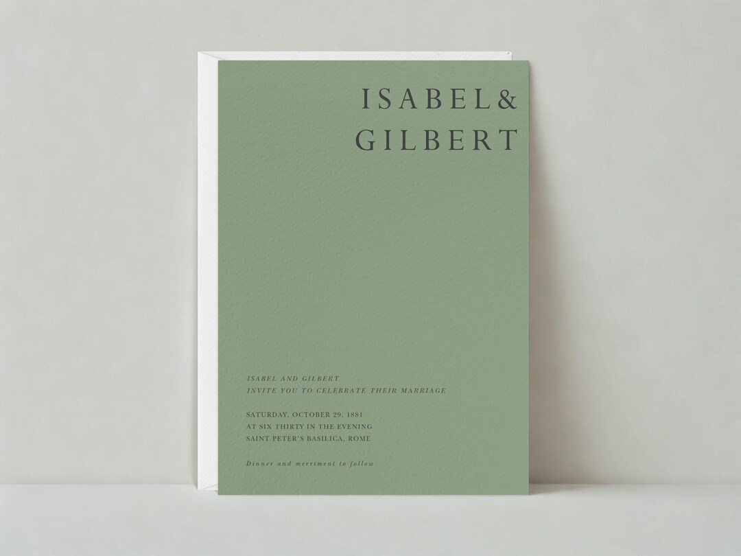 Paperless Post Customizable Modern Wedding Invitation Template | Simple ...