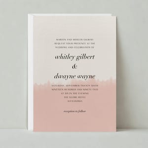 Paperless Post Anpassbare Hochzeitseinladung Vorlage | Abstrakt, Illustrativ | Aquarell, Hell, Ausgeblichen | Sofort Download