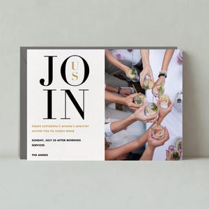 Invitación para fiesta benéfica y de recaudación de fondos / Diseño moderno, tipográfico y llamativo / Plantilla personalizable sin papel / Descarga instantánea
