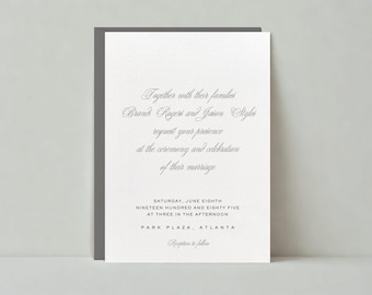 Paperless Post Customizable Classic Wedding Invitation Template | Simple And Minimal, Calligraphy, Classic And Elegant | Instant Download