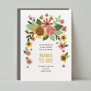 Paperless Post Anpassbare Babypartyeinladungsvorlage | Sonnenblumen, Blumen, Gärten, Papier, Cut Out, Girlande | Sofort Download