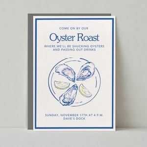Paperless Post Anpassbare Sommer Party Einladung Vorlage | Illustrativ | Dinner Party, Zitrone, Austern | Sofort Download