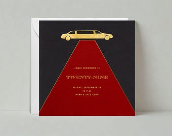 Birthday Party Invitation | Graphic | 21st, Hollywood Birthday Party |Paperless Post Customizable Template | Instant Download