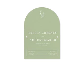 Paperless Post Anpassbare Hochzeitseinladung Vorlage | Einfach und Minimal, Klassisch und Elegant | Bogen | Sofort Download