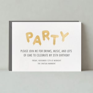 Paperless Post Anpassbare Geburtstagsfeier-Einladungsvorlage | mutig und typografisch, modern | Geburtstag, Party | Sofort Download