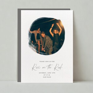 Modelo de convite para jantar personalizável sem papel | Moderno | Coquetel, entretenimento geral, foto | Download instantâneo