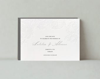 Customizable Wedding Save The Date Template | Simple And Minimal, Classic And Elegant | Flowers | Instant Download | Paperless Post